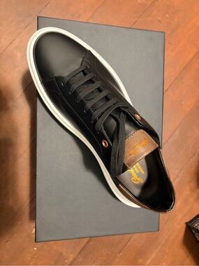 Good Man Brand Legend London Leather Sneakers Men’s 9.5 Black New in Box